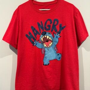 Disney ‘hangry’ Shirt with Stitch Graphic Print